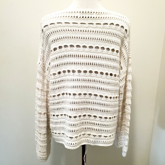 Just Fab Cream Knitted Sweater XL EUC - Picture 3 of 5